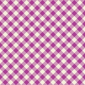 Small-Purple Diagonal Gingham
