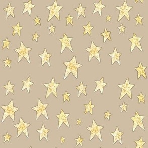 Cozy Golden Stars on Cream