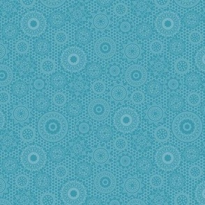 Lace Flowers French Blue