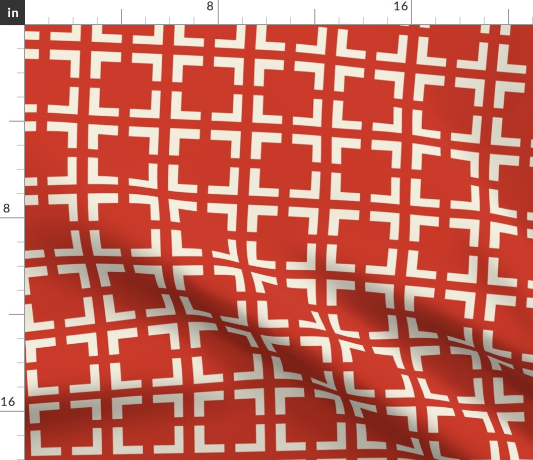 Moroccan Solid Square in Red Dawn