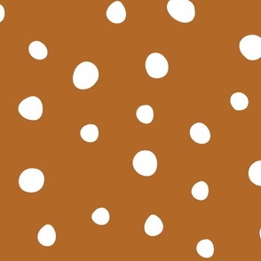 (L) Modern Boho Freehand Dots in Orange 