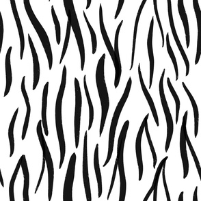 Monochrome Majesty: White Tiger Stripes Elegance, Large 