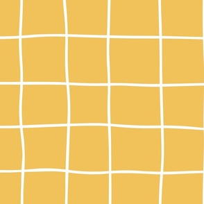 (L) Modern Boho Freehand Plaid in Yellow