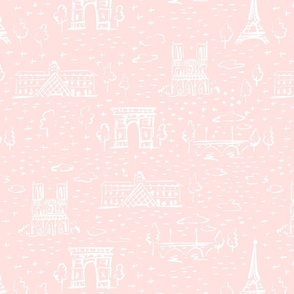 Paris toile light pink