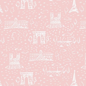Paris toile pink