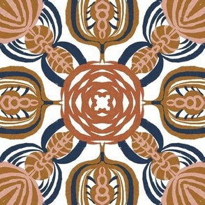 Boho Harmony: Abstract Floral Tapestry, Medium