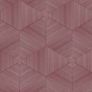 textured hexagon weave - carmen red_ white - geometric