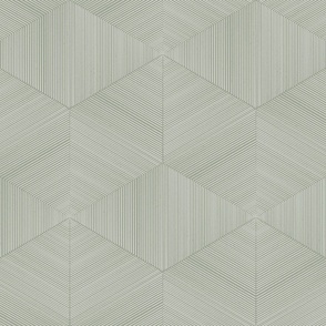 textured hexagon weave - coastal plain green_ white - geometric