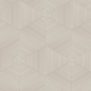 textured hexagon weave - balanced beige_ white - geometric