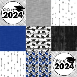 Grad 2024//Blue - Wholecloth Cheater Quilt