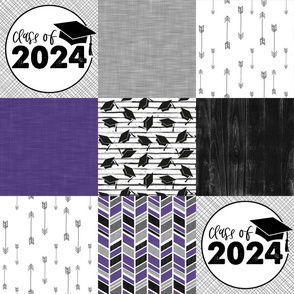 Grad 2024//Purple - Wholecloth Cheater Quilt 