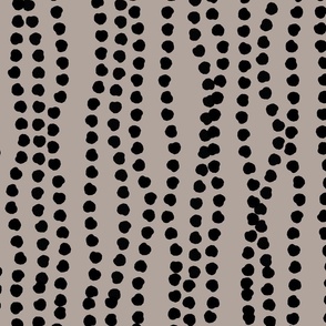 Wavy Polka Dot Stripes -  Brown and Beige, Large
