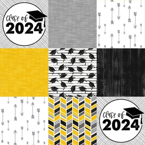 Grad 2024//Yellow - Wholecloth Cheater Quilt