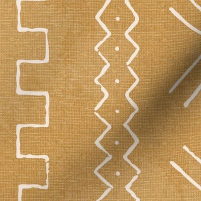mud cloth golden yellow, boho home, African designs