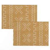 mud cloth golden yellow, boho home, African designs