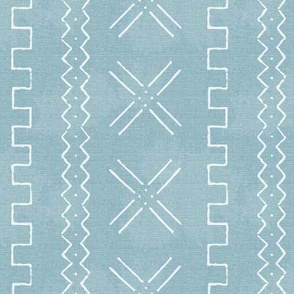 mud cloth aqua blue and white, boho African designs