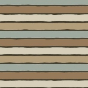 Irregular horizontal stripes on the beach in soft muted colours - multicolor: sage green, sand brown, olive green, beige - rustic natural pattern with organic lines (girls, boys, gender neutral, feminine, masculine, unisex)