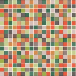 011 - Small scale mosaic tile in bold zesty oranges_ lime greens_ forest greens and cool greys-01-01