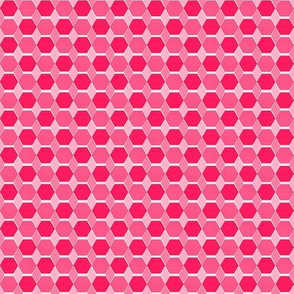 Hexagon Quilt Hot Pink