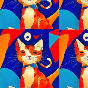 mosaic of funny cats L
