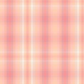 Dopamine Madras checks in pastel orange and cream Medium scale