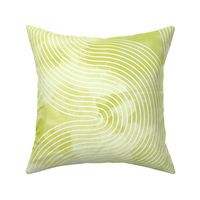 white vertical waves on fresh lime yellow-green - extra large scale