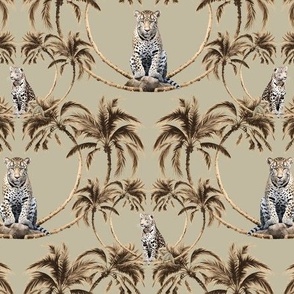leopard damask taupe