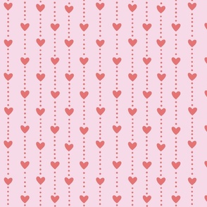 Heart Strings/pink and coral