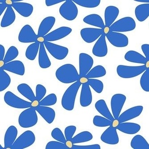 crazy daisy in royal blue