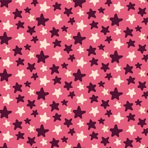 Abstract Stars-Pink Background