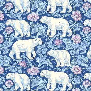 Ditsy Blue Polar Bears