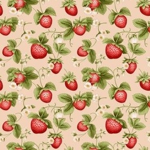Strawberries & Blooms Collection - sma;; with bubblegum pink background