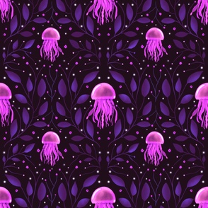 Bioluminescent Beach Jellyfish Dreams