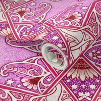 Amid the Cosmic Paisley Leaves (baby girl pink)
