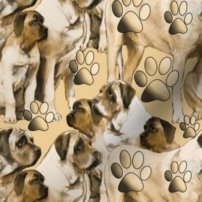 Mastiff Family fabric