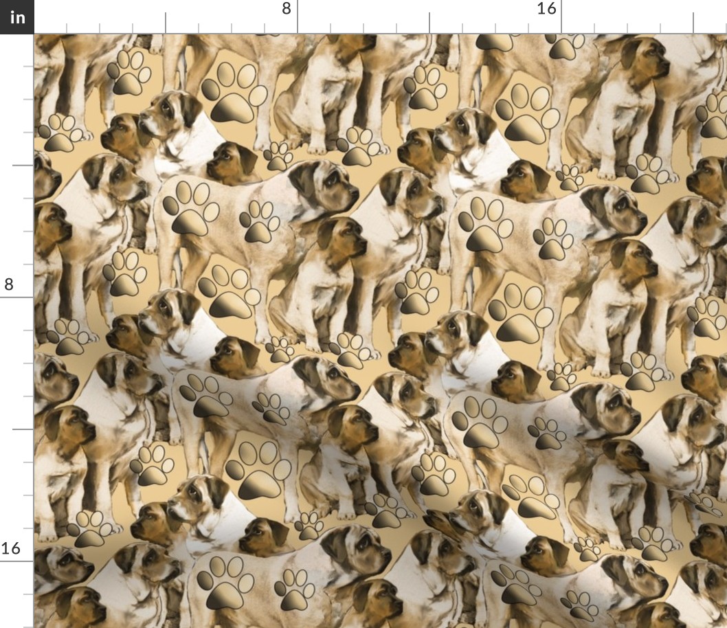 Mastiff Family fabric