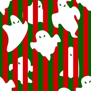 ugly christmas ghost spooky gothmas stripes