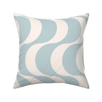 Modern Geo Waves - Airy, Light Mint and Ivory Shades / Large