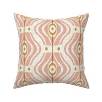 Bungalow - Mid Century Modern Geometric Ivory Pink Large