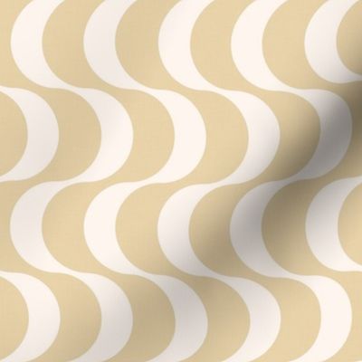 Modern Geo Waves - Cozy Cream and Ivory Shades / Medium