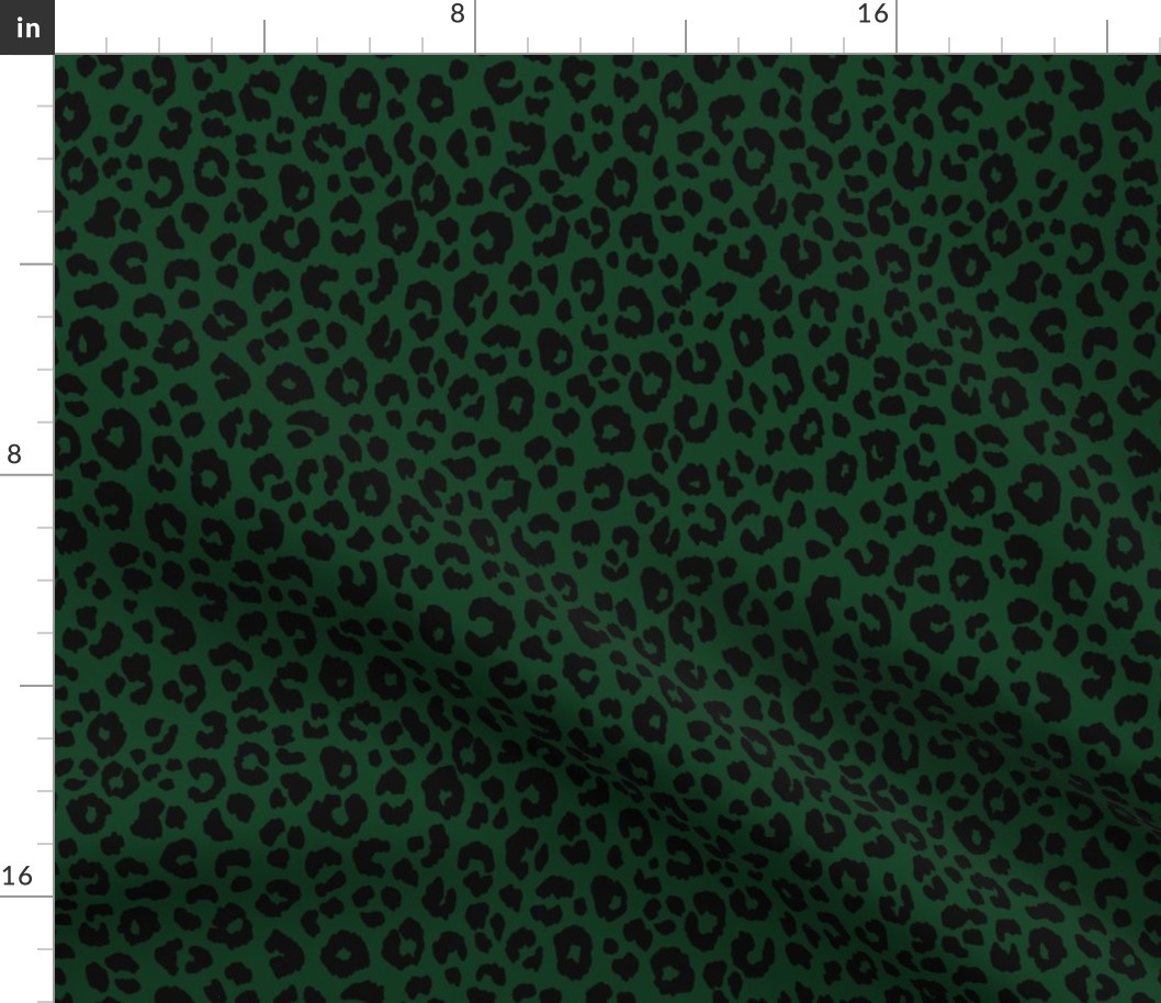 Leopard - Forest Green
