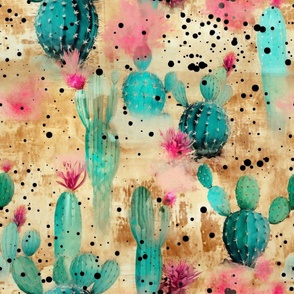 Large Grunge Cactus