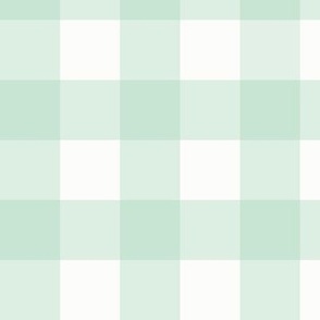 1.5" Jadeite Gingham: Pastel Green Gingham Check, Buffalo Check, Buffalo Plaid