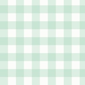 3/4" Jadeite Gingham: Pastel Green Gingham Check, Buffalo Check, Buffalo Plaid