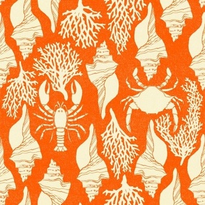 Seashore Collection on Bright Orange