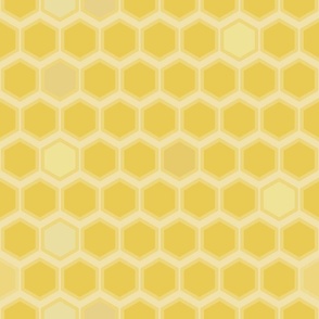 Bees Honeycomb Yellow Hexagons