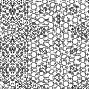 India Ink Vertical Hexagon
