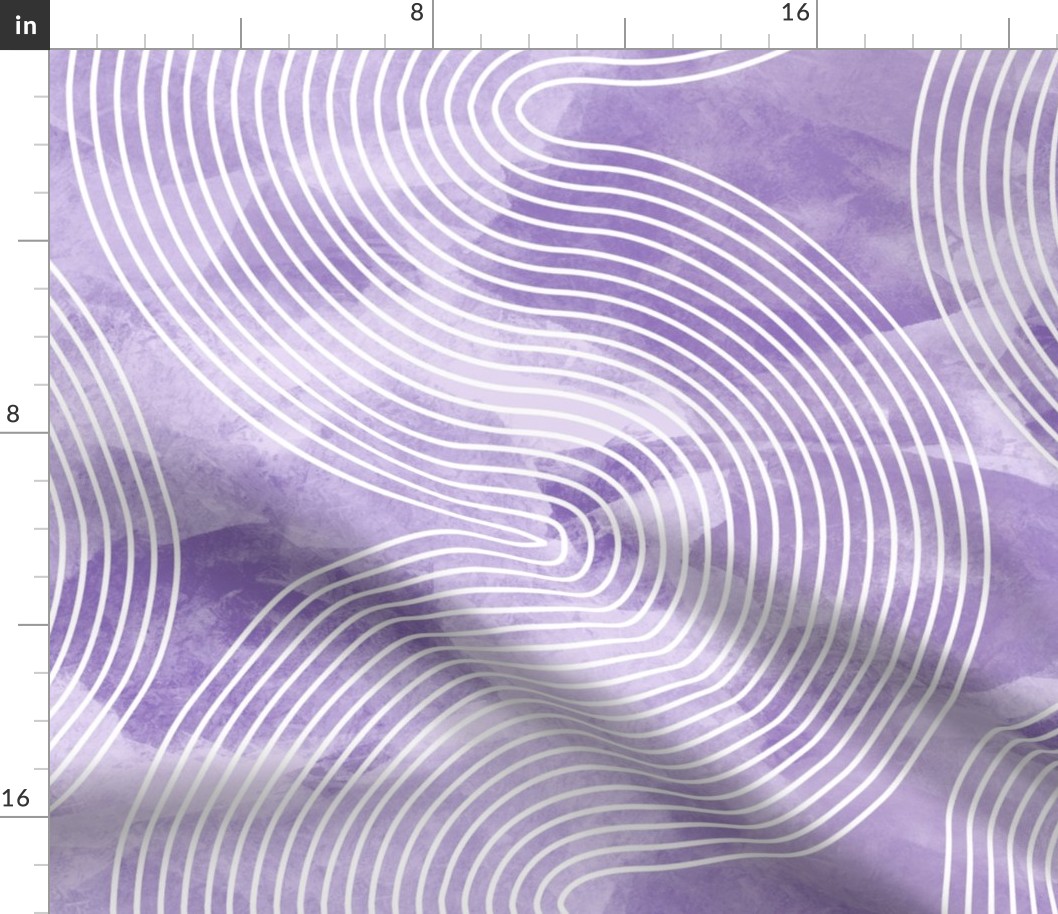 white vertical waves on muted violet - extra large scale