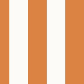 4 inch tangerine orange vertical stripe