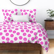 Watercolor Dots – Hot Pink (large)